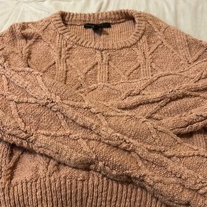 Dusty Pink Crop Long Sleeve Top